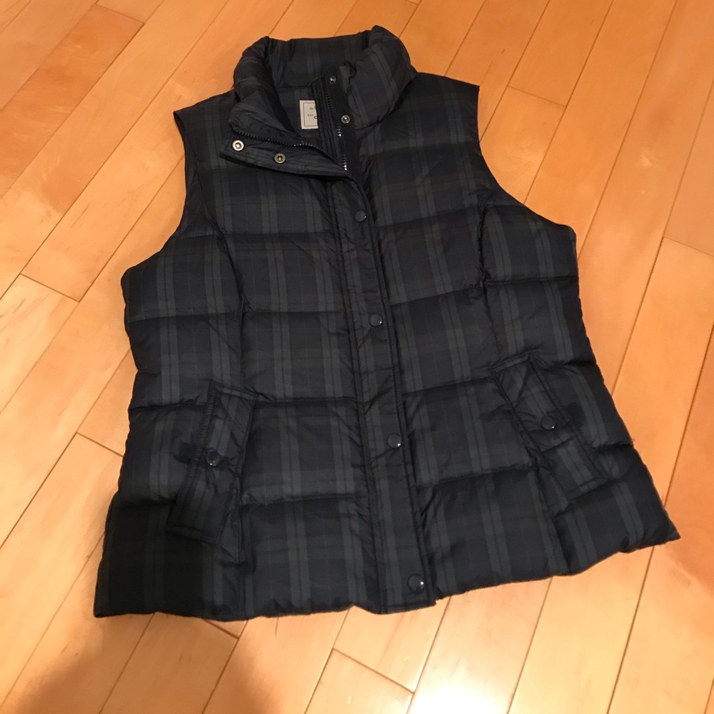 Black Watch Plaid Puffer Vest